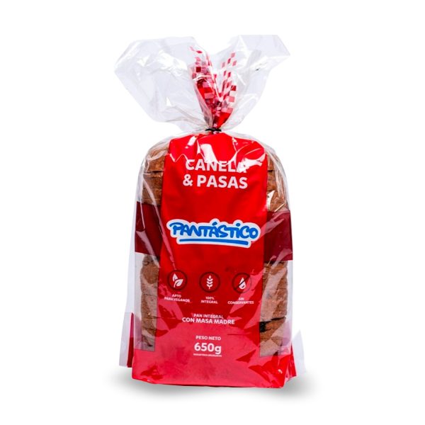 Pan de Molde Canela y Pasas 650g - Pantástico