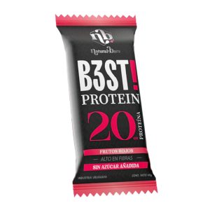 Barra de proteína Natural Bars BEST PROTEIN 60g sabor Frutos Rojos
