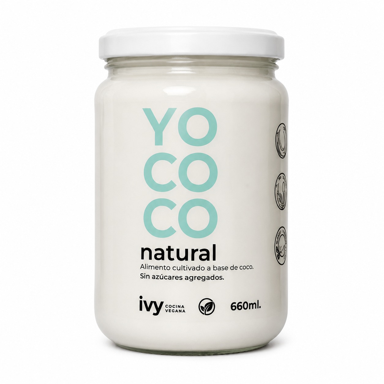 Yogurt YOCOCO Natural IVY – A Base de Coco Sin Azúcares Agregados 660 ml