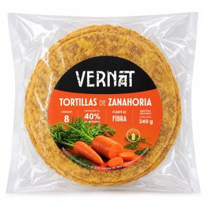 Tortillas de Zanahoria VERNAT Integrales – 8 unidades / 340 g